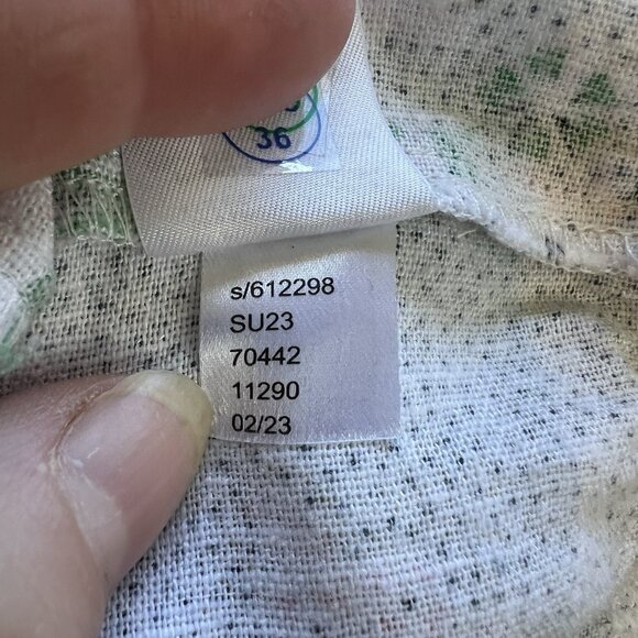 ANN TAYLOR LOFT Outlet Polka Dot Floral Faux Wrap Midi Dress Size 10 Puff Sleeve - Picture 8 of 8